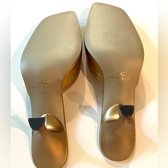 Anne Klein AK2 Gold Heel Sandals Size 10 - Picture 4 of 10